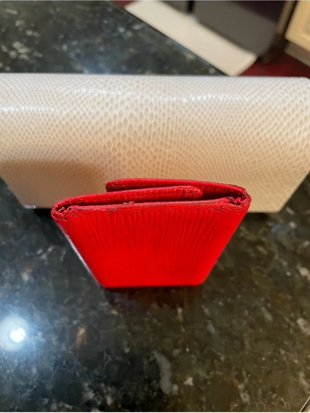 Louis Vuitton Red Epi Leather Key/Card Holder